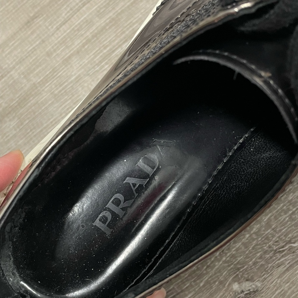 Prada Silver and Black Platform Shoes - Picture 11 of 11